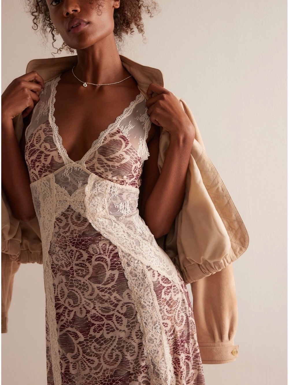 Free People in the clouds maxi bodysuit NWT - Picture 3 of 5